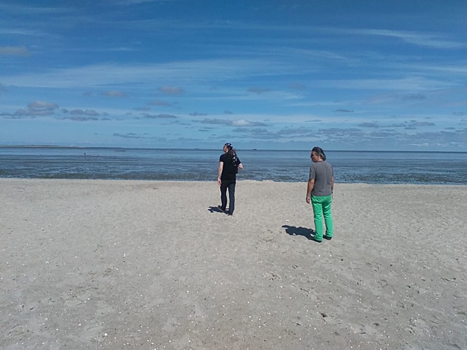 Ecki und Werner am Strand von Schillig